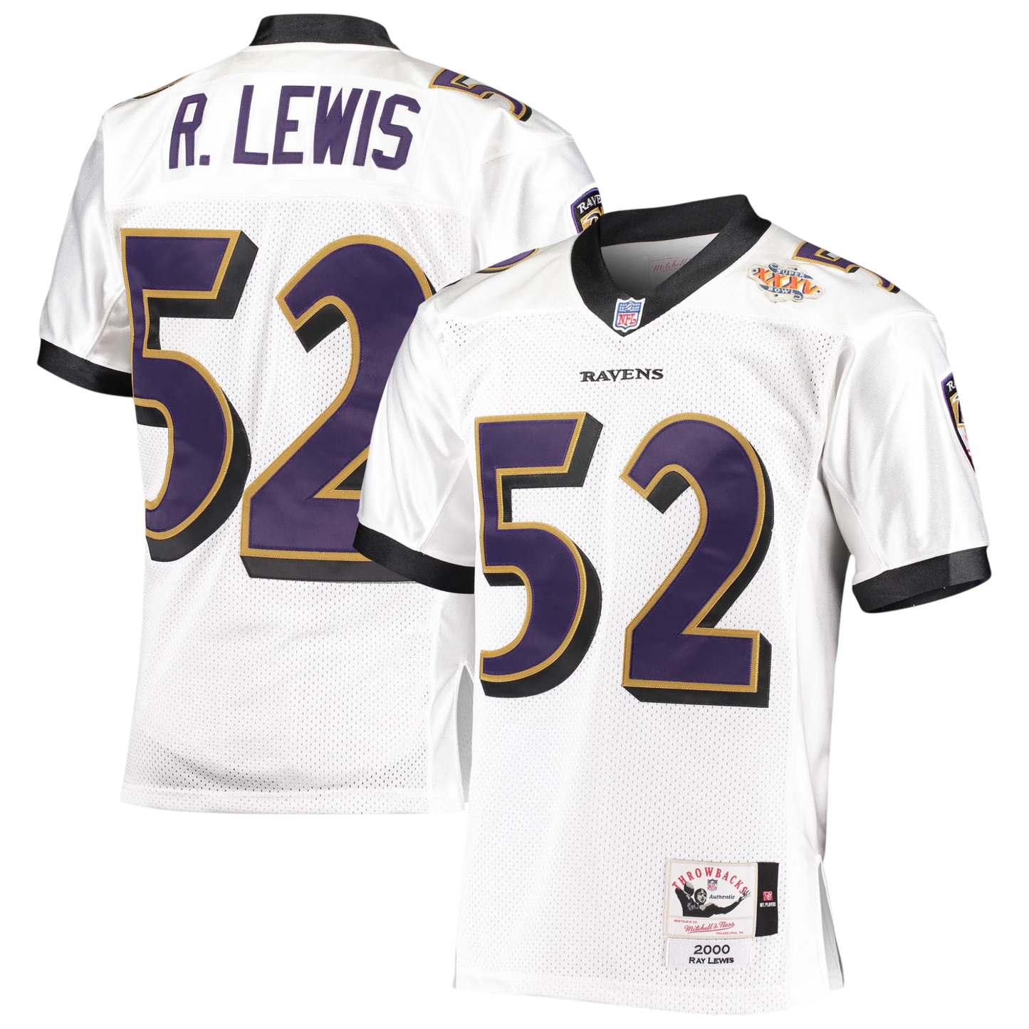 JERSEY BALTIMORE RAVENS VISITA RETRO NFL HOMBRES