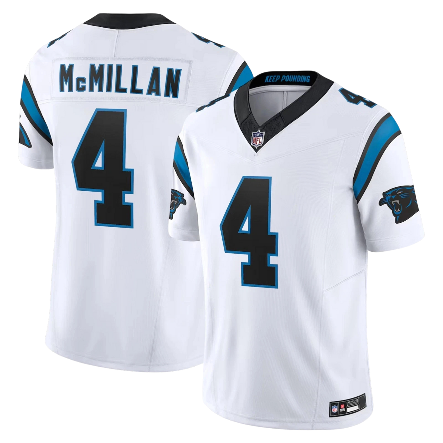 JERSEY CAROLINA PANTHERS VISITA BLANCO NFL