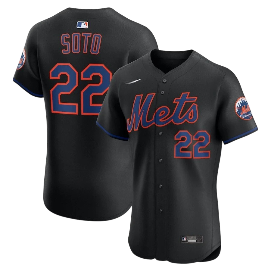 JERSEY ALTERNATIVO NEGRO NEW YORK METS MLB