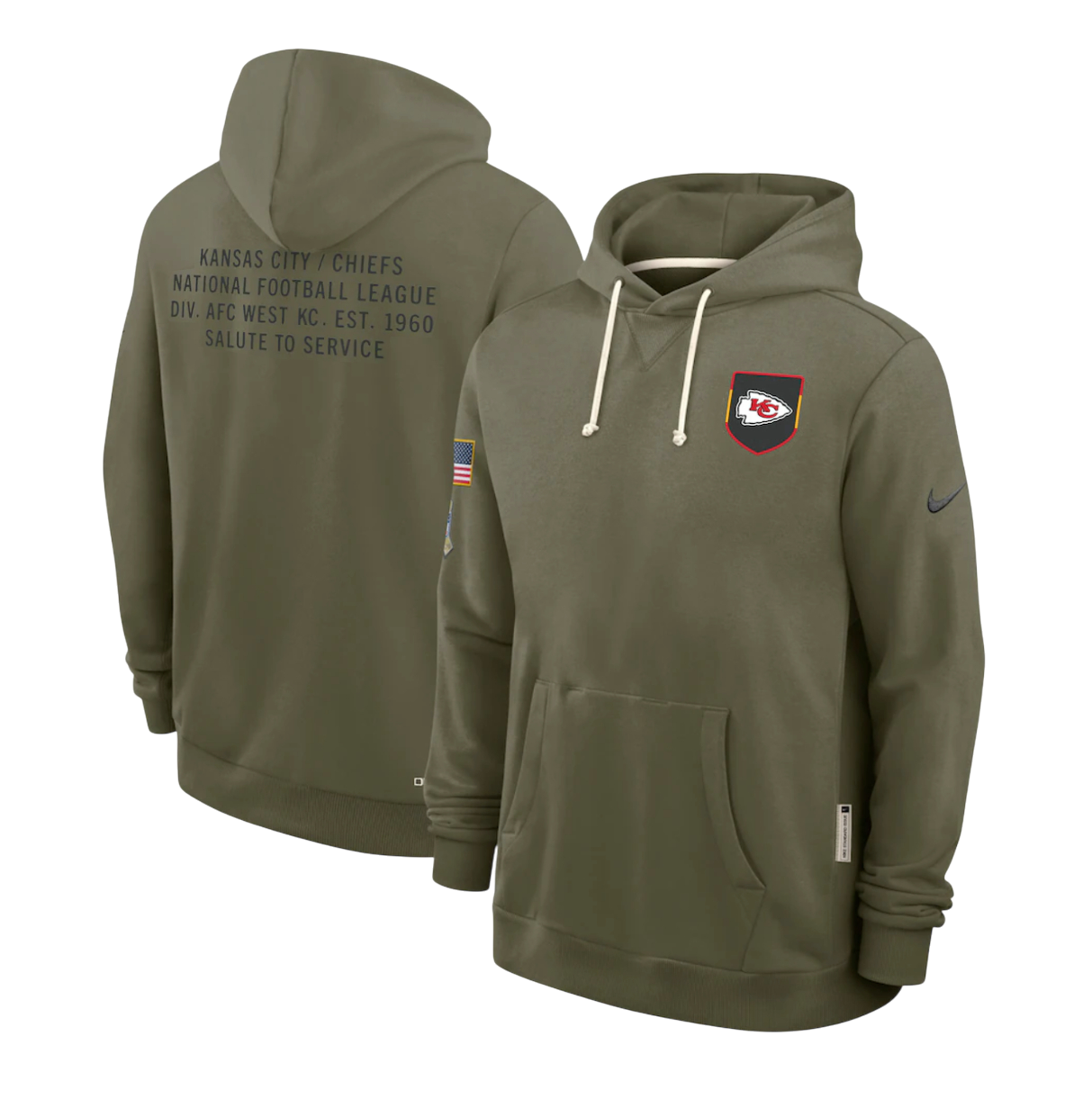 SUDADERA SALUTE TO SERVICE 2025 KANSAS CITY CHIEFS NFL HOMBRES
