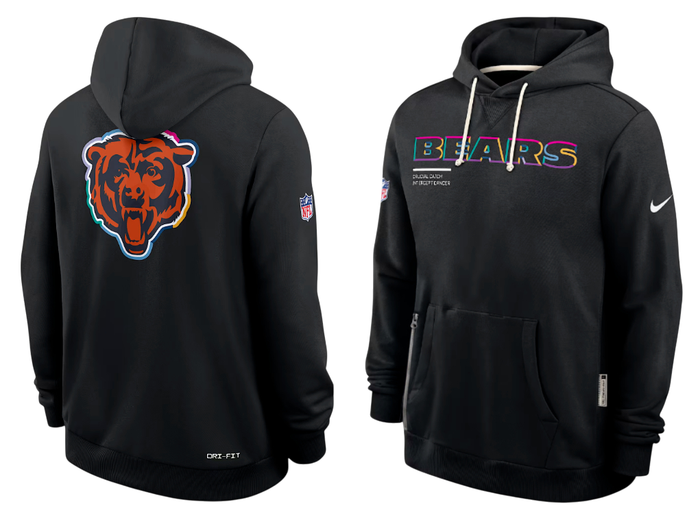 SUDADERA CRUCIAL CATCH 2025 CHICAGO BEARS NFL HOMBRES