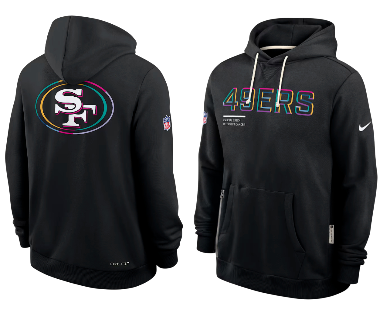 SUDADERA CRUCIAL CATCH 2025 SAN FRANCISCO 49ERS NFL HOMBRES