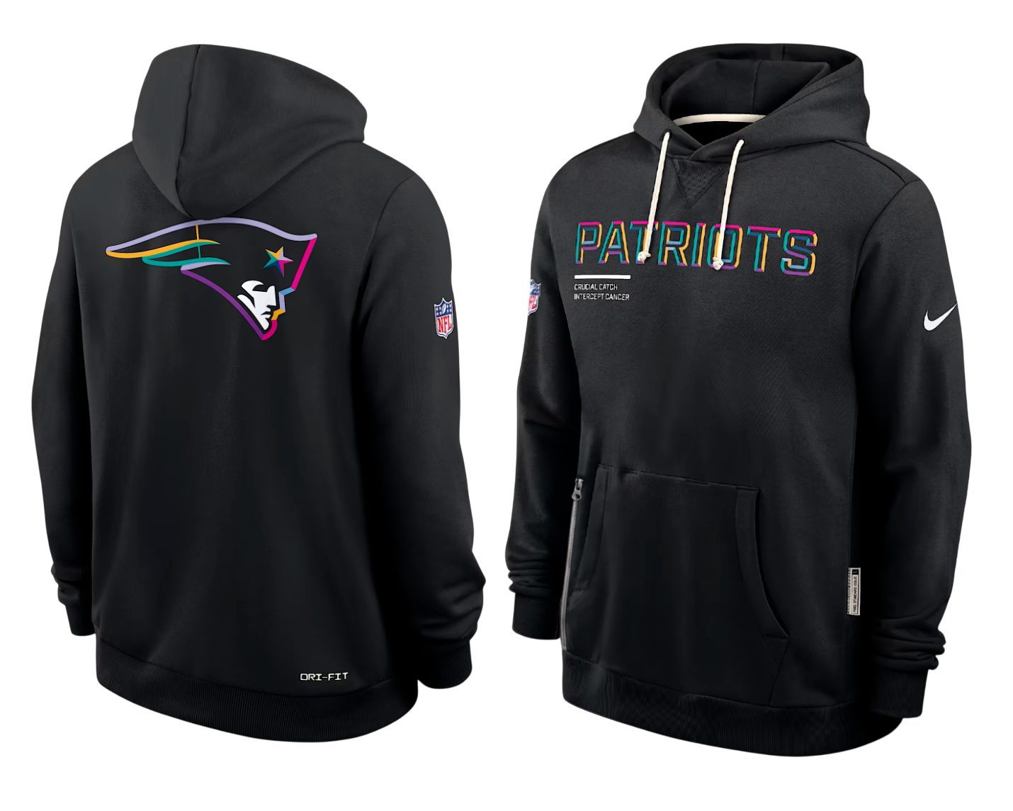SUDADERA CRUCIAL CATCH 2025 NEW ENGLAND PATRIOTS NFL HOMBRES