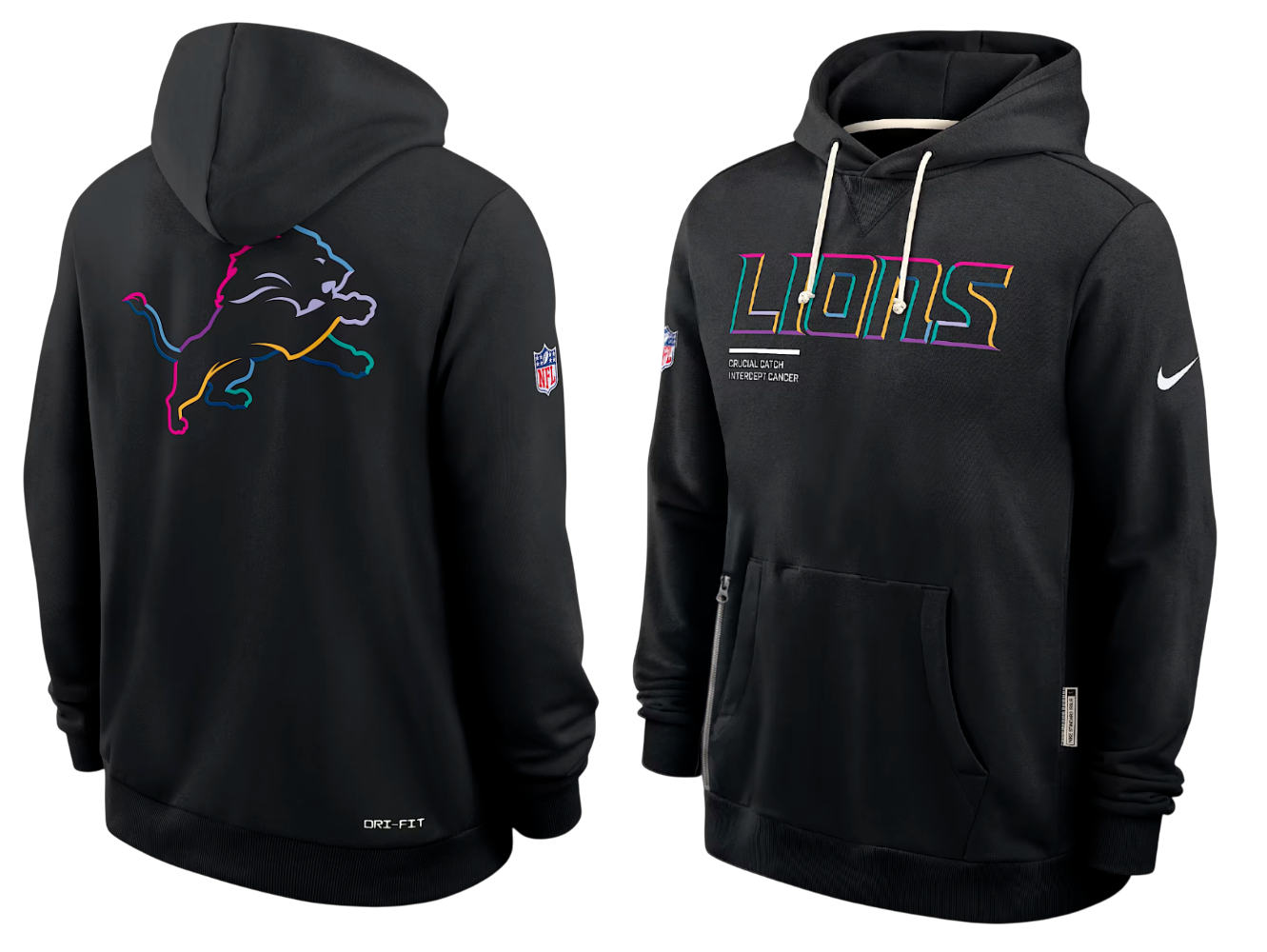 SUDADERA CRUCIAL CATCH 2025 DETROIT LIONS NFL HOMBRES