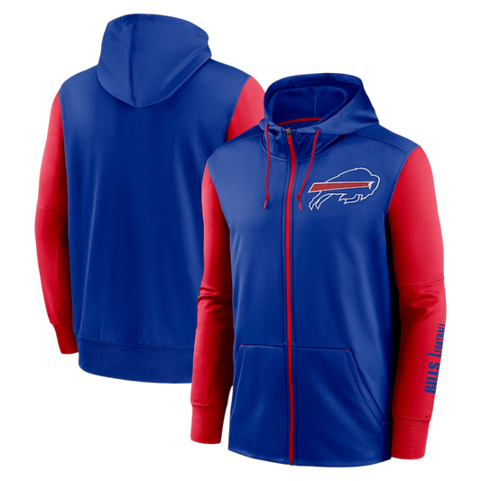 SUDADERA BILLS AZUL MANGAS ROJAS NFL