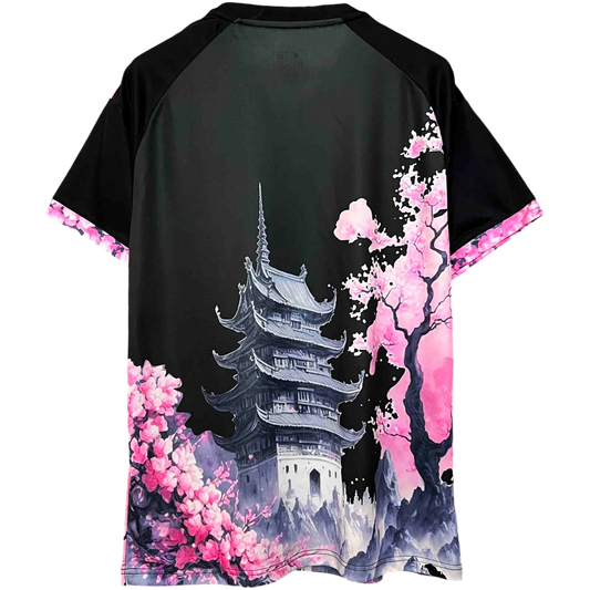 JERSEY BLACK ANIME JAPON DRAGON PINK