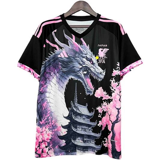 JERSEY BLACK ANIME JAPON DRAGON PINK