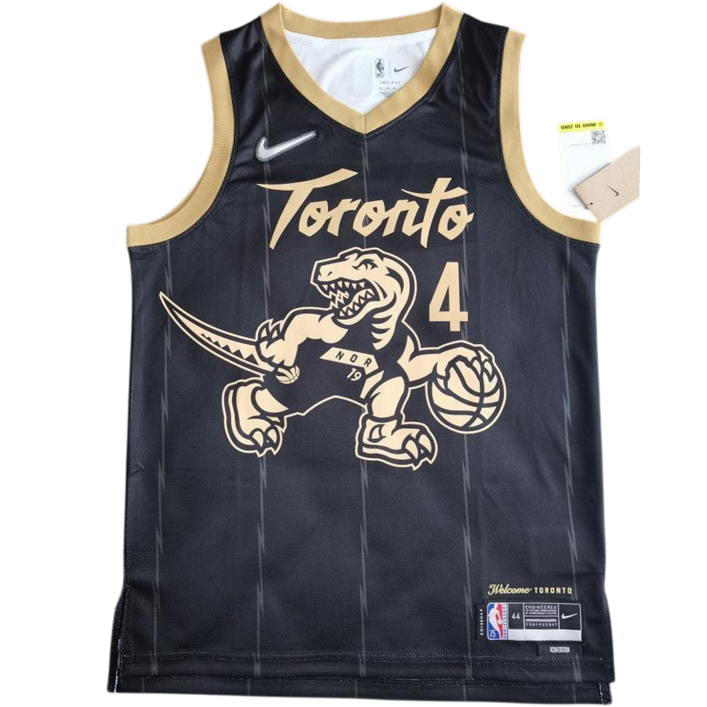 JERSEYS TORONTO RAPTORS NEGRO ORO NBA