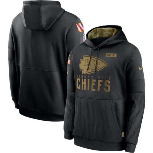SUDADERA NEGRA SALUTE TO SERVICE KANSAS CITY CHIEFS NFL