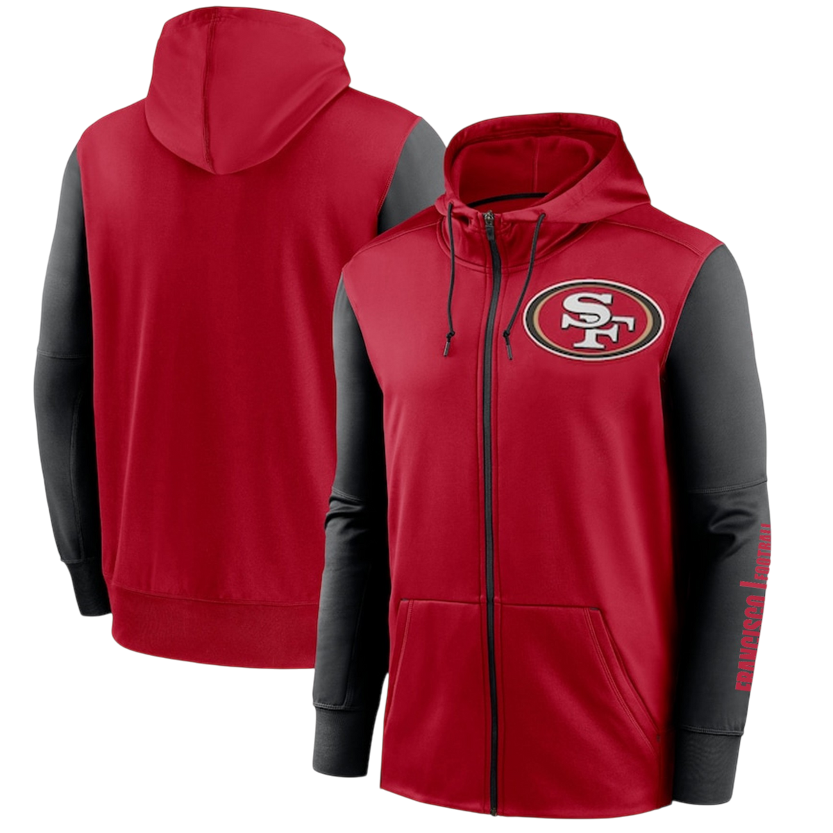 SUDADERAS ROJA MANGAS NEGRAS 49ERS NFL