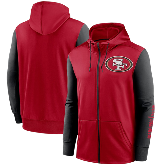 SUDADERAS ROJA MANGAS NEGRAS 49ERS NFL