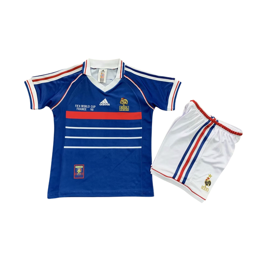 JERSEY RETRO PARA NIÑOS FRANCIA 1998 LOCAL Y VISITA