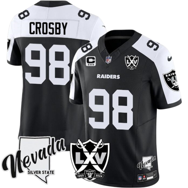JERSEY LAS VEGAS RAIDERS ALTERNATIVO NEGRO CON BLANCO NFL