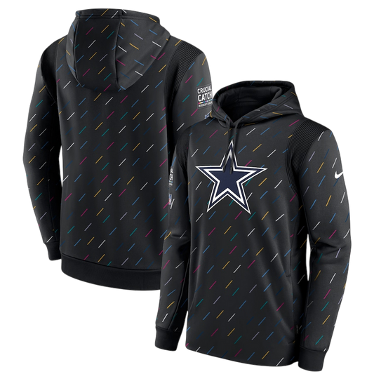 SUDADERA COWBOYS  NEGRA ESCUDO CENTRADO NFL