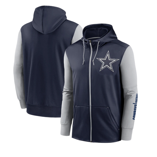 SUDADERA DALLAS AZUL MANGAS GRISES NFL