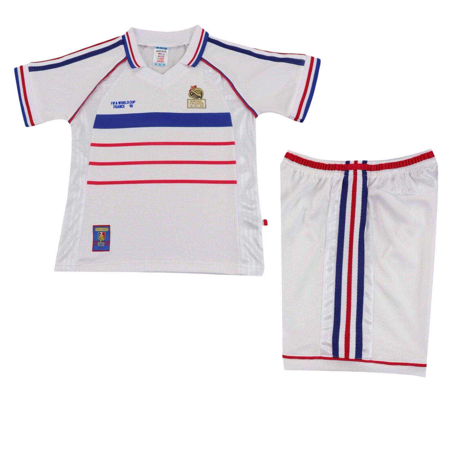 JERSEY RETRO PARA NIÑOS FRANCIA 1998 LOCAL Y VISITA