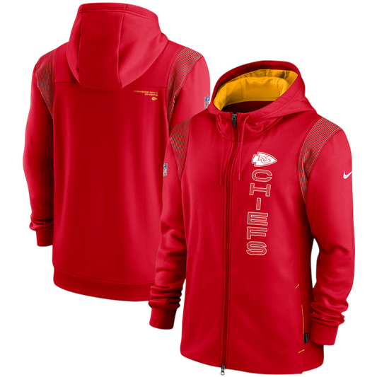 SUDADERA ROJA CON ZIPPER 2 KANSAS CITY CHIEFS NFL