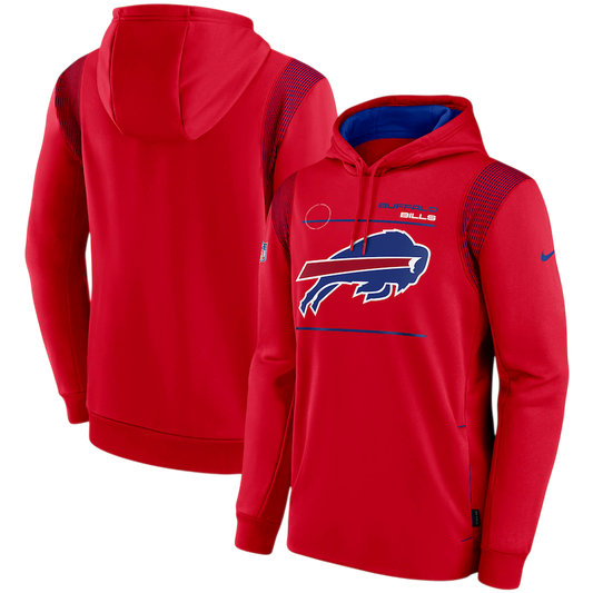 SUDADERA BILLS ROJA ESCUDO CENTRADO NFL