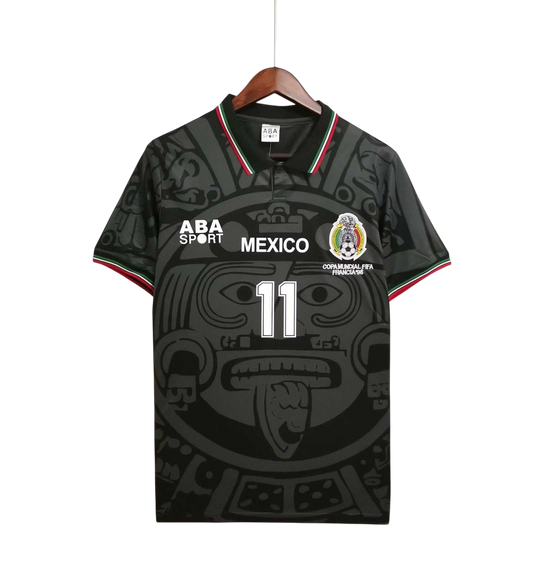 JERSEY MEXICO 1998 ALTERNATIVO NEGRO- EDICION RETRO CLASICA