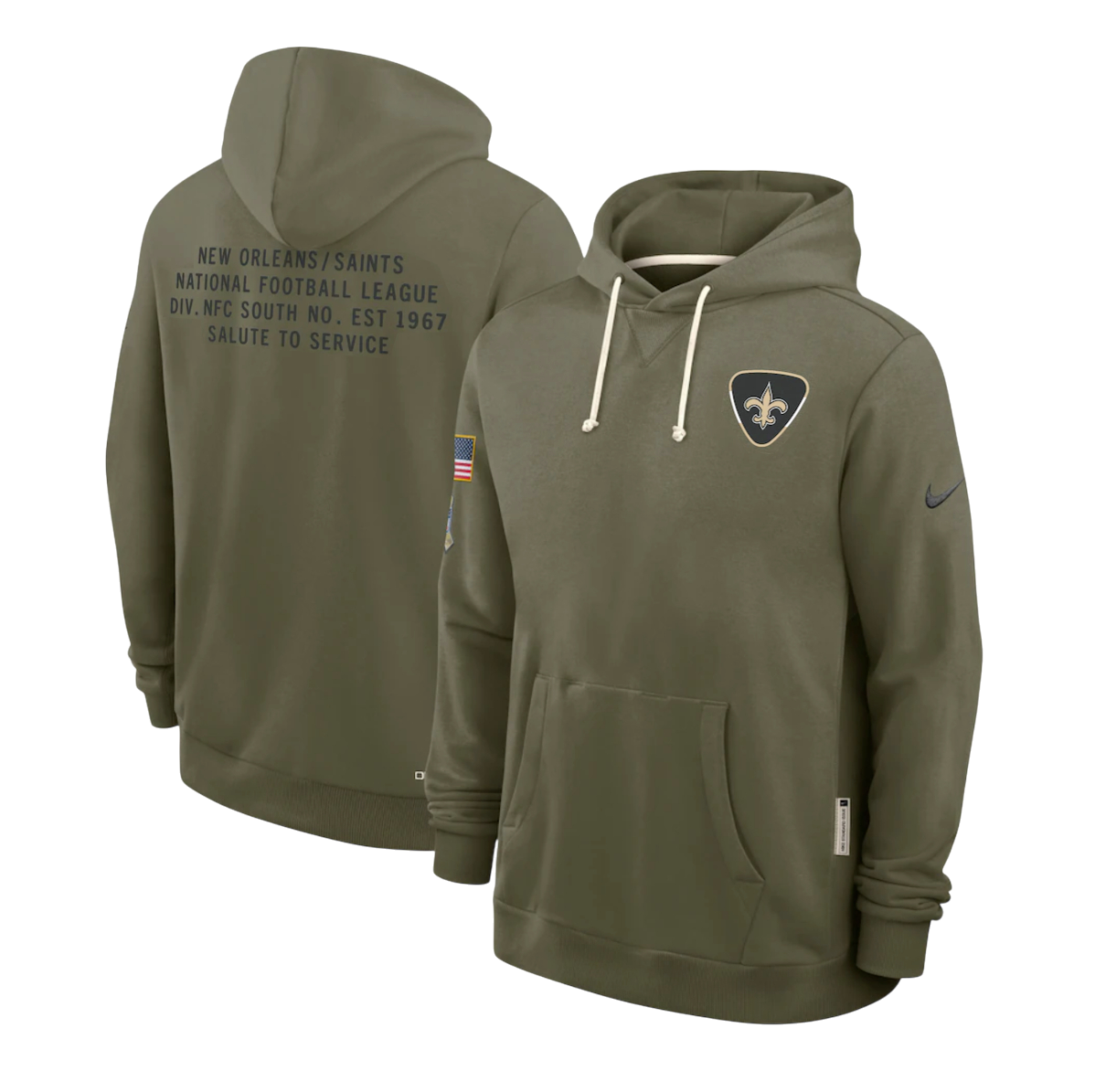 SUDADERA SALUTE TO SERVICE 2025 NEW ORLEANS SAINTS NFL HOMBRES