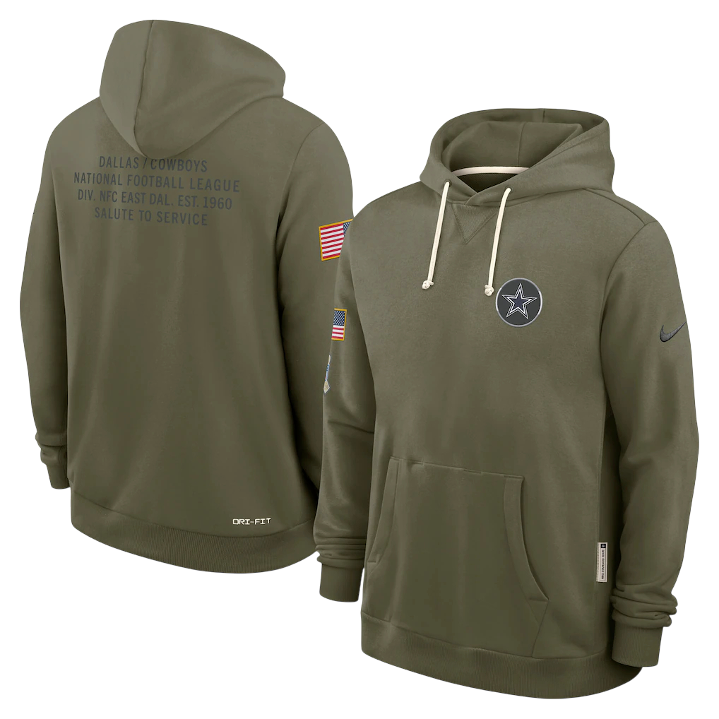 SUDADERA SALUTE TO SERVICE 2025 DALLAS COWBOYS NFL HOMBRES