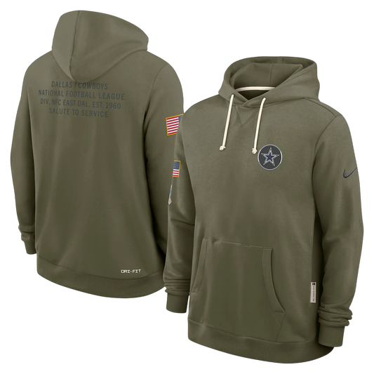 SUDADERA SALUTE TO SERVICE 2025 DALLAS COWBOYS NFL HOMBRES