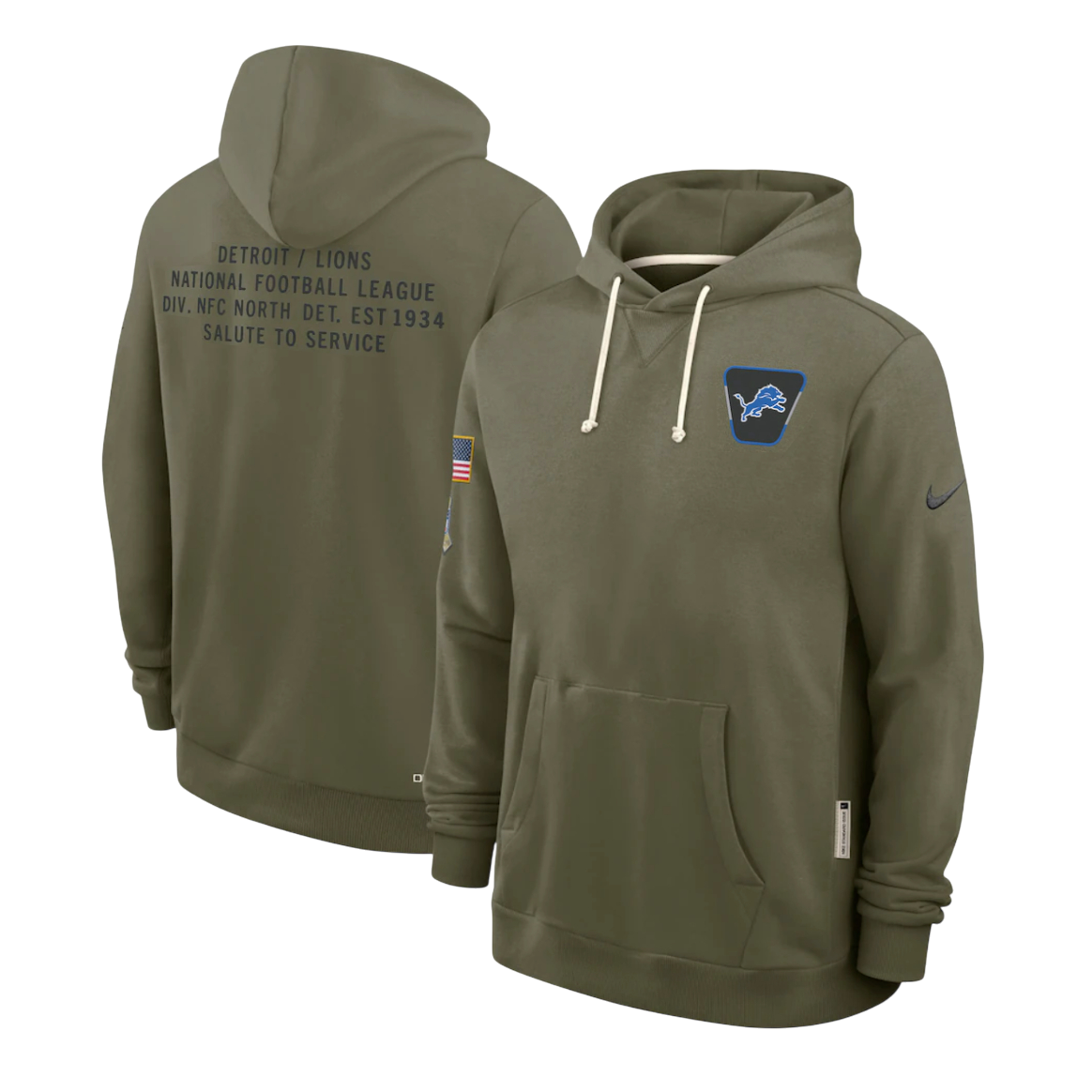 SUDADERA SALUTE TO SERVICE 2025 DETROIT LIONS NFL HOMBRES