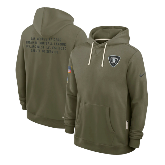 SUDADERA SALUTE TO SERVICE 2025 LAS VEGAS RAIDERS NFL HOMBRES