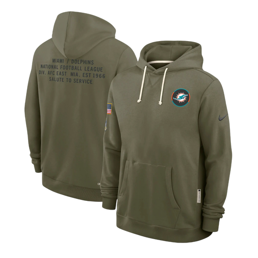 SUDADERA SALUTE TO SERVICE 2025 MIAMI DOLPHINS NFL HOMBRES
