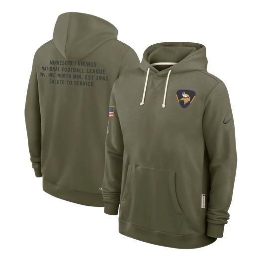 SUDADERA SALUTE TO SERVICE 2025 MINNESOTA VIKINGS NFL HOMBRES