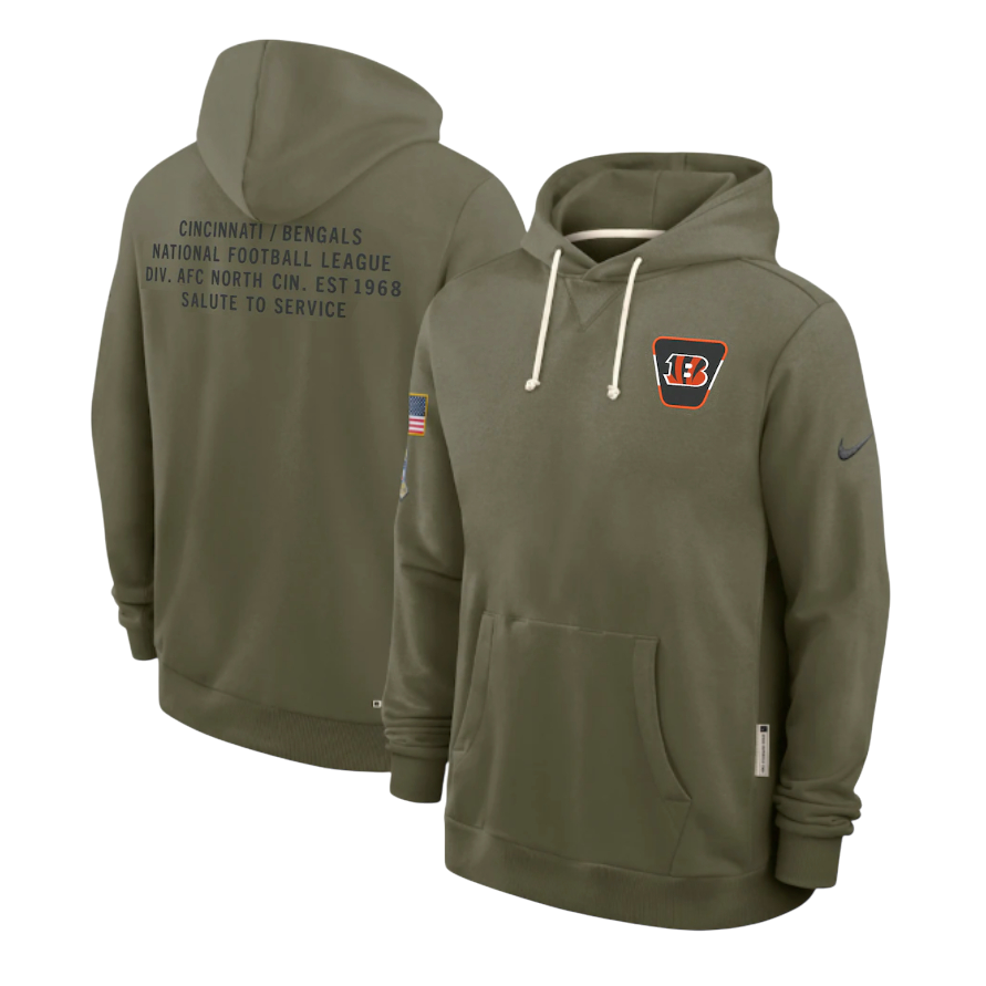 SUDADERA SALUTE TO SERVICE 2025 CINCINNATI BENGALS NFL HOMBRES
