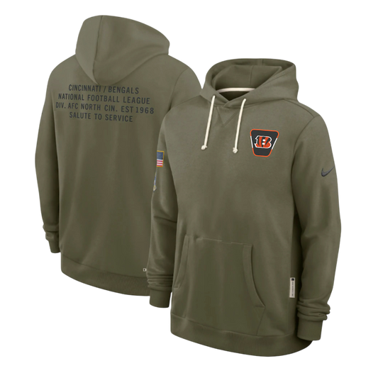 SUDADERA SALUTE TO SERVICE 2025 CINCINNATI BENGALS NFL HOMBRES