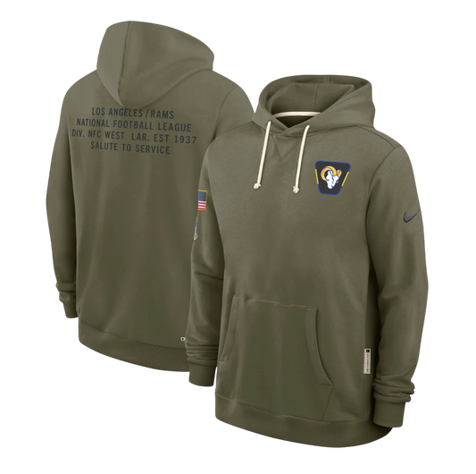 SUDADERA SALUTE TO SERVICE 2025 LOS ANGELES RAMS NFL HOMBRES