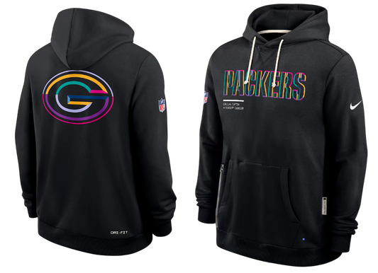 SUDADERA CRUCIAL CATCH  2025 GREEN BAY PACKERS NFL HOMBRES